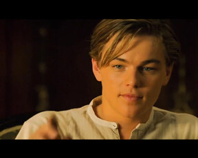 Leonardo DiCaprio loves chick's body and draws her before fucking in Titanic (1997) mainstream cinema sex cum