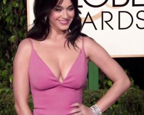 Katy Perry Sexy Cleavage - Golden Globe Awards (2016)